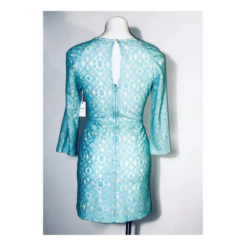 Forever 21 teal lace sheath dress - Picture 5 of 16
